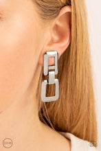 Load image into Gallery viewer, FRAME-ous Last Words - Silver Clip-On Earring
