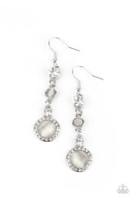 Load image into Gallery viewer, Epic Elegance - White (Cat's Eye Stone) Earring freeshipping - JewLz4u Gemstone Gallery