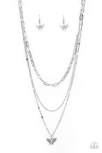 Load image into Gallery viewer, Bountiful Butterflies - White Necklace freeshipping - JewLz4u Gemstone Gallery