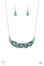 Load image into Gallery viewer, Cottage Garden - Blue (Turquoise) Necklace (SSF-0721)