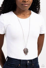 Load image into Gallery viewer, A Mid-AUTUMN Nights Dream - Brown (Topaz Rhinestone) Leaf Necklace