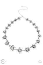 Load image into Gallery viewer, Get Up and GROW - White (Rhinestone Center) Choker Necklace