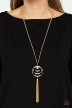 Load image into Gallery viewer, Spiraling Sparkle - Gold Necklace