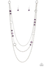 Load image into Gallery viewer, Starry-Eyed Eloquence - Purple Necklace