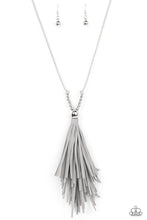 Load image into Gallery viewer, A Clean Sweep - Silver (Gray Leather) Necklace
