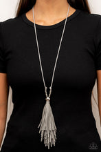 Load image into Gallery viewer, A Clean Sweep - Silver (Gray Leather) Necklace

