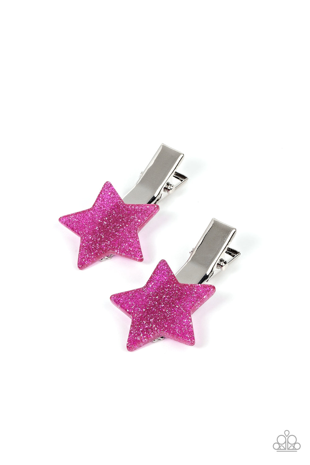 Sparkly Star Chart - Pink Hair Clip