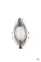 Load image into Gallery viewer, Pyramid Passage - White (Opal Bead) Ring