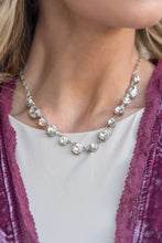 Load image into Gallery viewer, Hands Off the Crown! - White (Rhinestone) Necklace (FFA-0222)