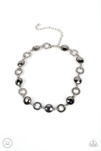 Load image into Gallery viewer, Rhinestone Rollout - Silver (Hematite) Necklace freeshipping - JewLz4u Gemstone Gallery