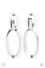Load image into Gallery viewer, Pull OVAL! - Silver Clip-On Earring
