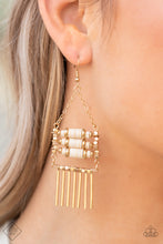 Load image into Gallery viewer, Tribal Tapestry - Gold Earring (SS-0322)