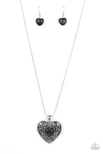 Load image into Gallery viewer, Wholeheartedly Whimsical - Black (Heart) Necklace