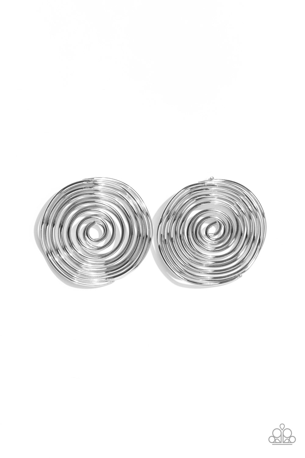 COIL Over - Silver (Post) Earring