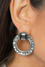 Load image into Gallery viewer, Smoldering Scintillation - Silver (Hematite) Post Earring (MM-0422)