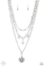 Load image into Gallery viewer, Under the Northern Lights - White Rhinestone (Silver) Necklace (SS-0422)