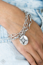Load image into Gallery viewer, True North Twinkle - White Rhinestone (Silver) Bracelet (SS-0422)
