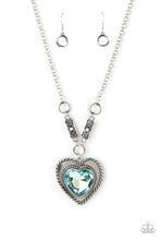 Load image into Gallery viewer, Heart Full of Fabulous - Blue (Heart) Necklace