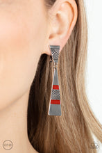 Load image into Gallery viewer, Safari Seeker - Red Clip-On Earring
