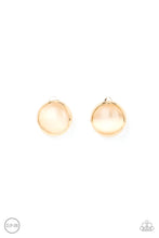 Load image into Gallery viewer, Cool Pools - Gold (Cat&#39;s Eye Stone) Clip-On Earring
