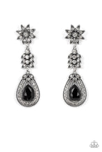 Load image into Gallery viewer, Floral Fantasy - Black Post Earring