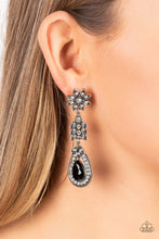 Load image into Gallery viewer, Floral Fantasy - Black Post Earring