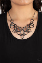 Load image into Gallery viewer, Geometric Grit - Black (Gunmetal) Necklace