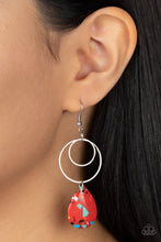 Load image into Gallery viewer, Terrazzo Tempo - Red (Speckled Stone) Earring
