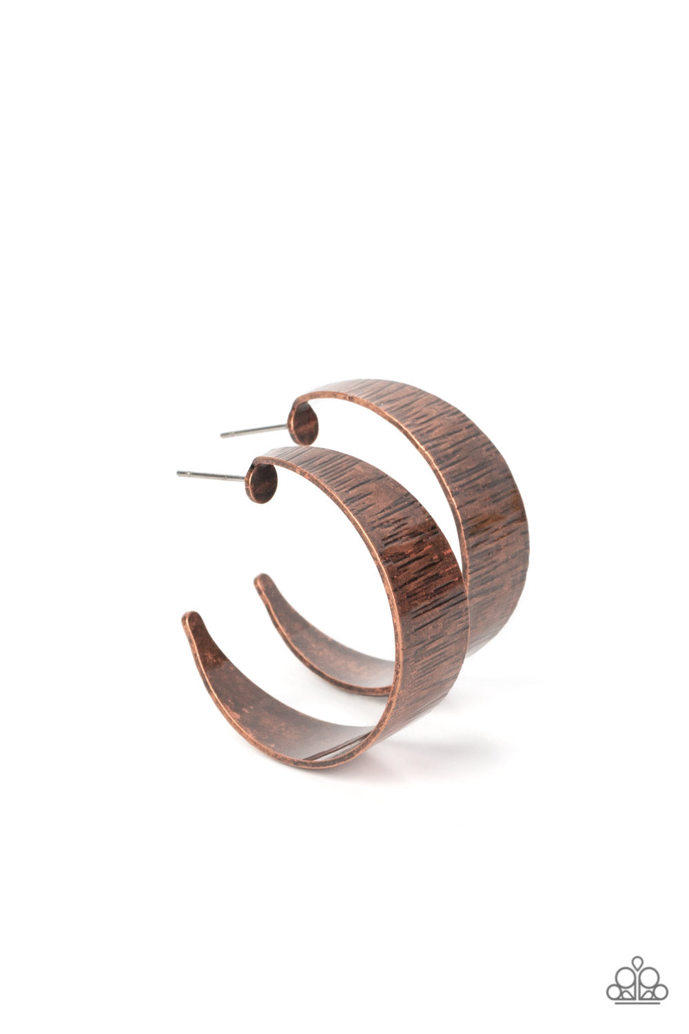 Lecture on Texture - Copper Hoop Earring