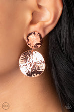 Load image into Gallery viewer, Rush Hour - Copper Clip-On Earrings
