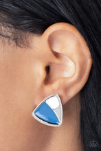 Load image into Gallery viewer, Kaleidoscopic Collision - Blue Post Earring
