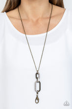Load image into Gallery viewer, OVAL-Statement of the Year - Brass (Lanyard) Necklace