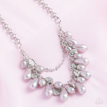 Load image into Gallery viewer, Interstellar Serenity - Silver (Iridescent foil-like) Necklace