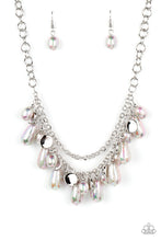 Load image into Gallery viewer, Interstellar Serenity - Silver (Iridescent foil-like) Necklace