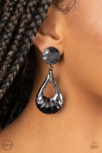 Load image into Gallery viewer, Metallic Magic - Black Clip-On Earring

