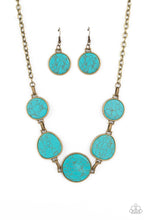 Load image into Gallery viewer, Santa Fe Flats - Brass (Turquoise) Necklace