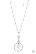 Load image into Gallery viewer, Keep the PIECE - White (Marbled Stone) Necklace