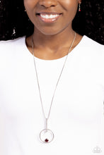 Load image into Gallery viewer, Hooped Theory - Red (Rhinestone Pendant) Necklace