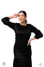 Load image into Gallery viewer, Glitzy By Association - Gold Hoop (Dipped in White Rhinestone) Earring