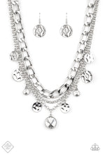 Load image into Gallery viewer, Industrial Noise - White (Rhinestone) Necklace (MM-0922)