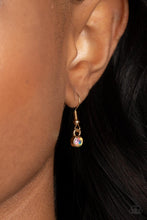 Load image into Gallery viewer, Rainbow Bloom - Gold Lanyard Necklace