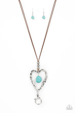 Load image into Gallery viewer, Santa Fe Sweetheart - Blue (Turquoise) Lanyard Necklace