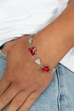 Load image into Gallery viewer, Cluelessly Crushing - Red (Heart) Bracelet