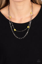 Load image into Gallery viewer, Bold Buds - Yellow (Seed Bead Flowers) Necklace