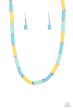 Load image into Gallery viewer, Rainbow Road - Blue (Rubber Disc) Necklace
