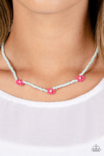 Load image into Gallery viewer, Bewitching Beading - Pink (Blue seed Bead) Necklace