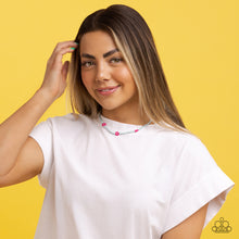 Load image into Gallery viewer, Bewitching Beading - Pink (Blue seed Bead) Necklace