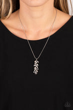 Load image into Gallery viewer, Pearls Before VINE - Silver (Smoky Gem and Black Teardrop) Necklace