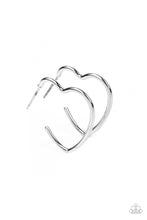 Load image into Gallery viewer, Burnished Beau - Silver (Heart) Earring