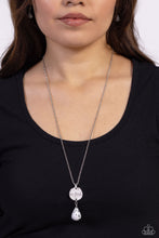 Load image into Gallery viewer, Caring Couture - White (Speckled Teardrop) Necklace